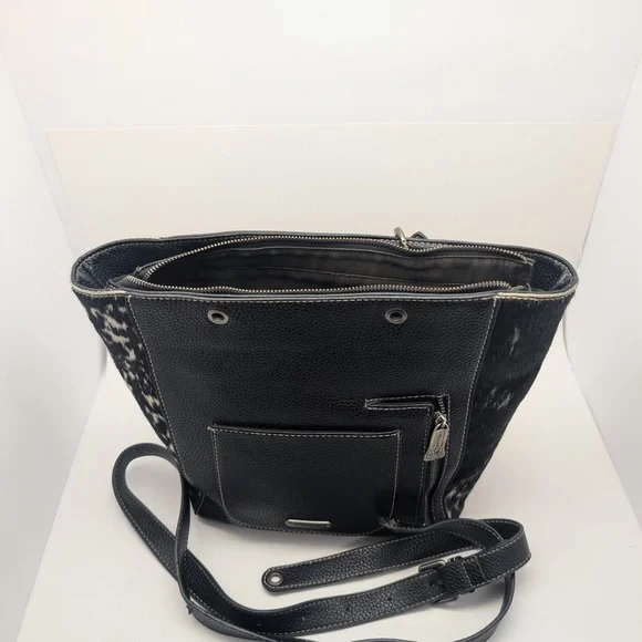 Trinity Ranch Rare Studded Spotted Cowhide Leather Bag Purse & Wallet Crossbody - Picture 9 of 11